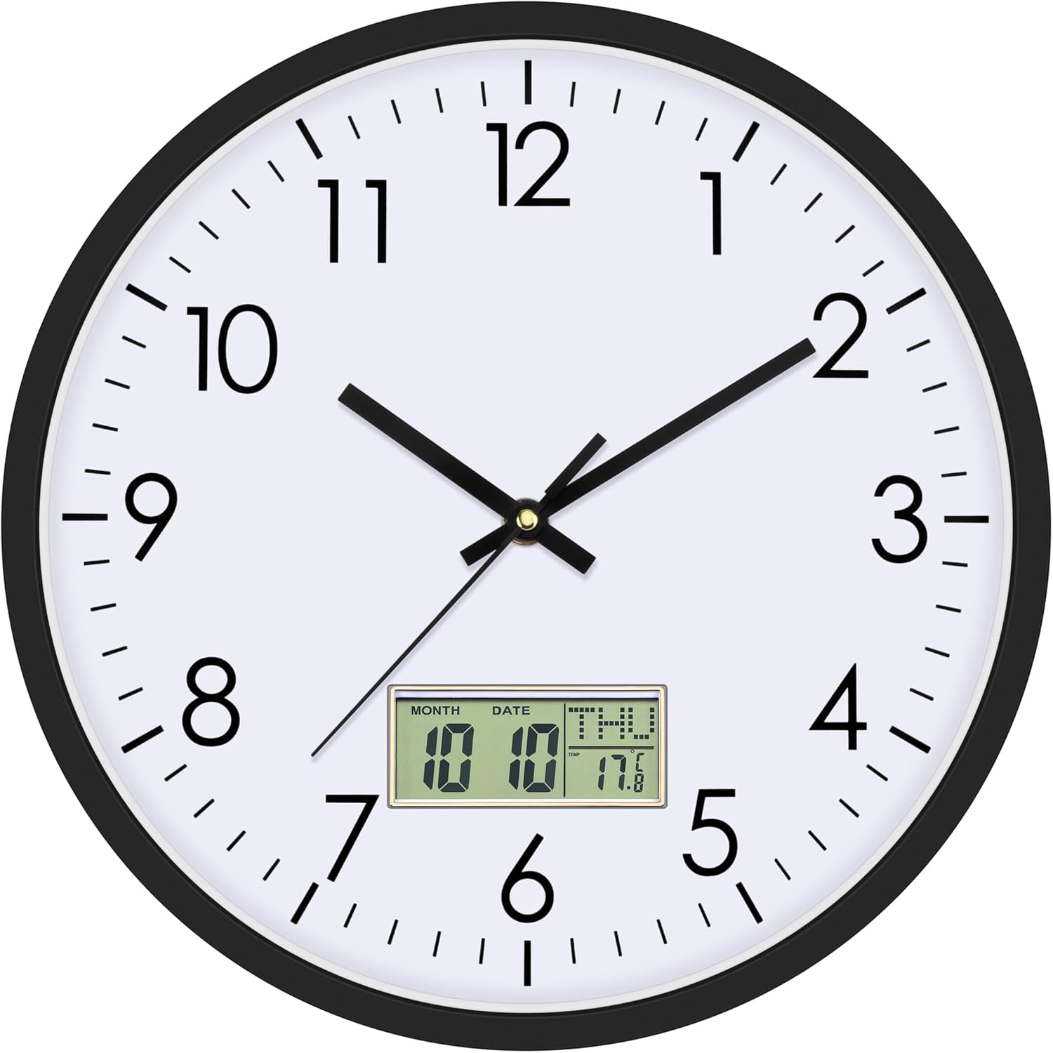 Lumuasky Digital Wall Clock with Date, Month, Day of Week