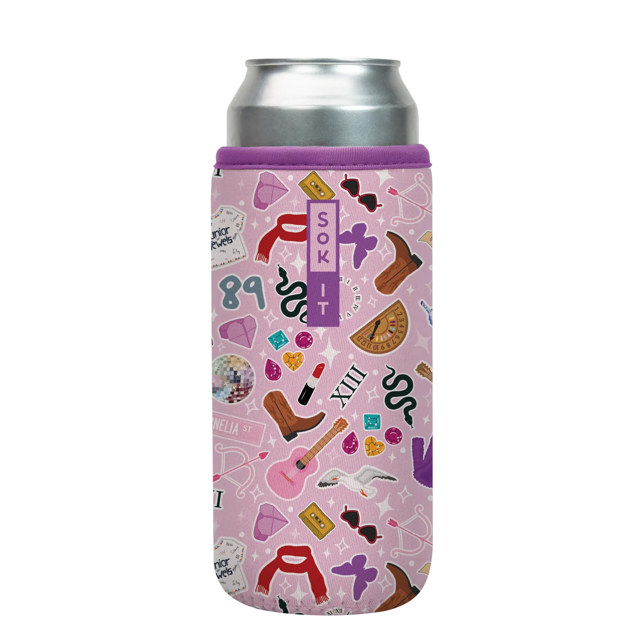 Sok It CanSok Sleeve for Beer & Soda Insulated Neoprene Cover (On Tour, 25oz Can Sleeve)