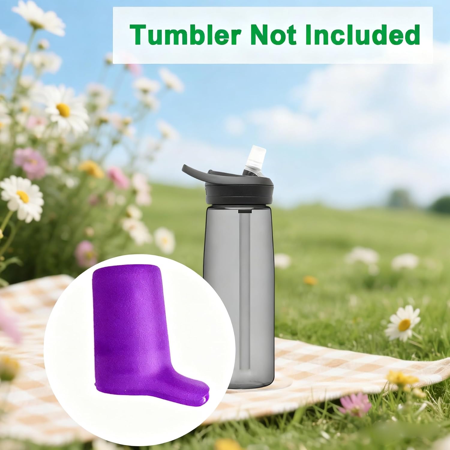 Bite Valves Replacement Compatible with CamelBak Eddy+ Tritan Renew Water Bottle，Silicone Spout for CamelBak Eddy+ Insulated Stainless Steel Accessories Purple