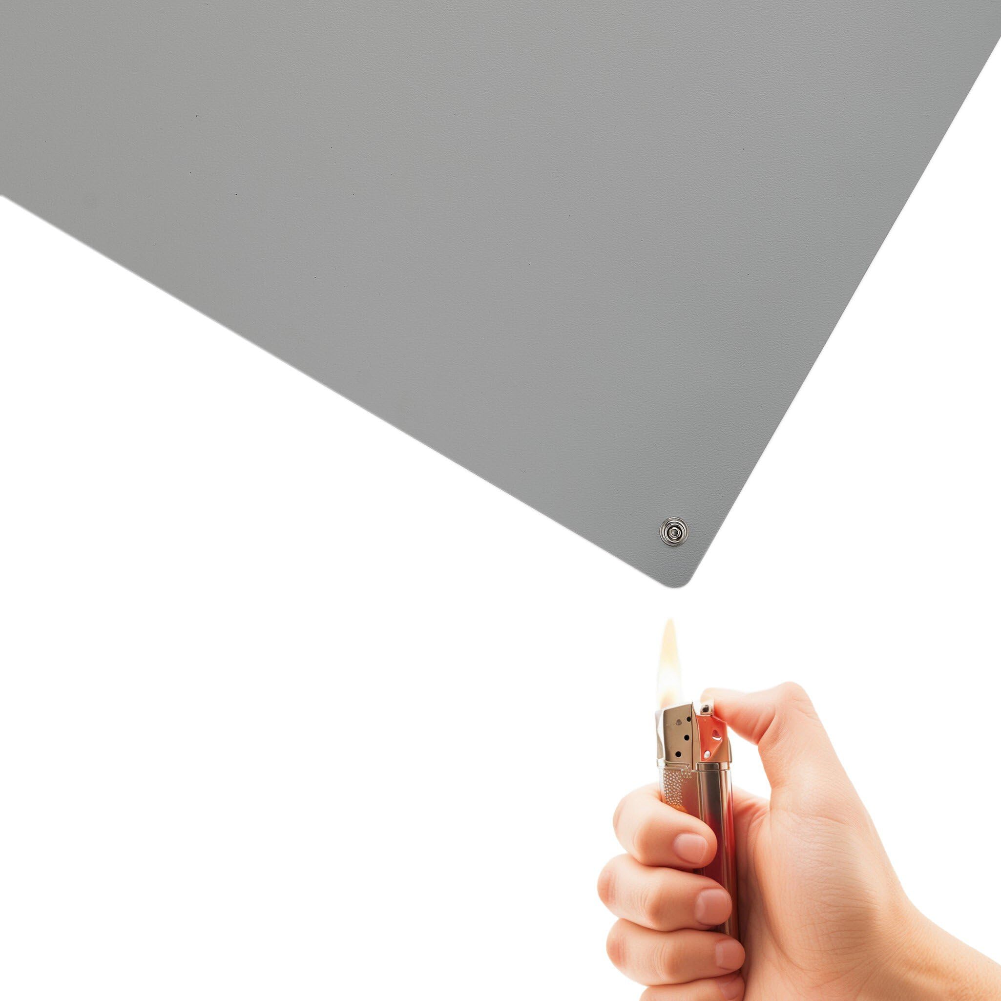 SafeGuard ESD-Tischmatte Premium, grau, 1200 x 800 x 2 mm, Zuschnitt mit 2x 10 mm Druckknopf