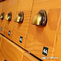 Vista 4 de iSYFIX Calcomanías negras de números consecutivos – 1 a 50, 1 pulgada, 1 juego – Vinilo autoadhesivo de alta calidad ideal para inventario