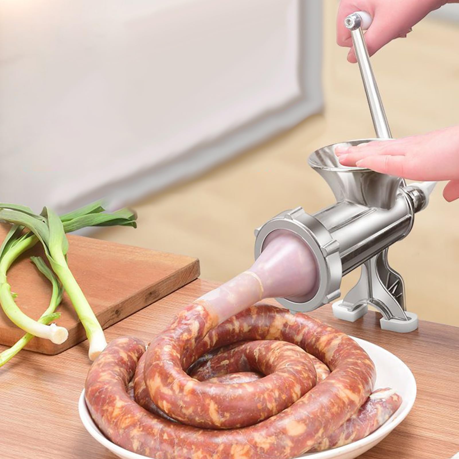 Tritacarne Manuale - Alimenti Robustissimo Manuale | Tritacarne A Manovella Per Casa | Carne Manzo Pepe Funghi Pollo Cucina Dormitorio Appartamento