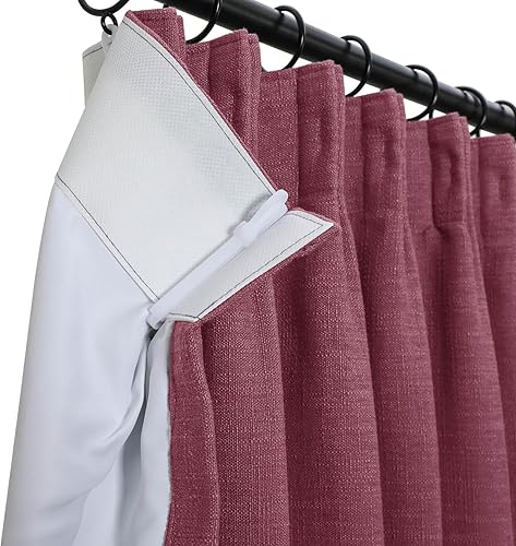 Miniatura 118 de Drapifytex Cortina plisada de lino sintético, cortina para oscurecer la habitación, 56 pulgadas de ancho x 96 pulgadas de largo, cortina de cobre 26