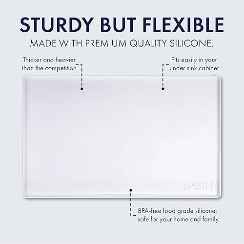 Miniatura 2 de BASIN - Tapete resistente para debajo del fregadero - Las alfombrillas originales de silicona para debajo del fregadero de cocina impermeables -