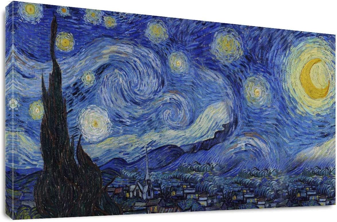 the Last Supper by by Leonardo Davinci- 20" x 40" Long Classic Painting Print Pictures Canvas Artwork Framed for Living Room Bedroom Home Office Decor