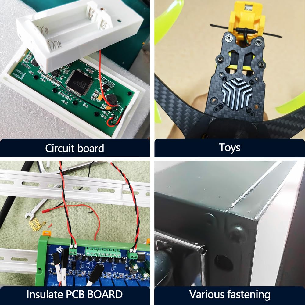 1212pcs Black Nylon Plastic Pan Round Head Phillips Screws Bolts and Nuts,M2M3M4M5M6 Metric Threaded Screws Bolt and Nut Assortment Set for Micro Controller Board Building,Insulate or Fasten PCB Board