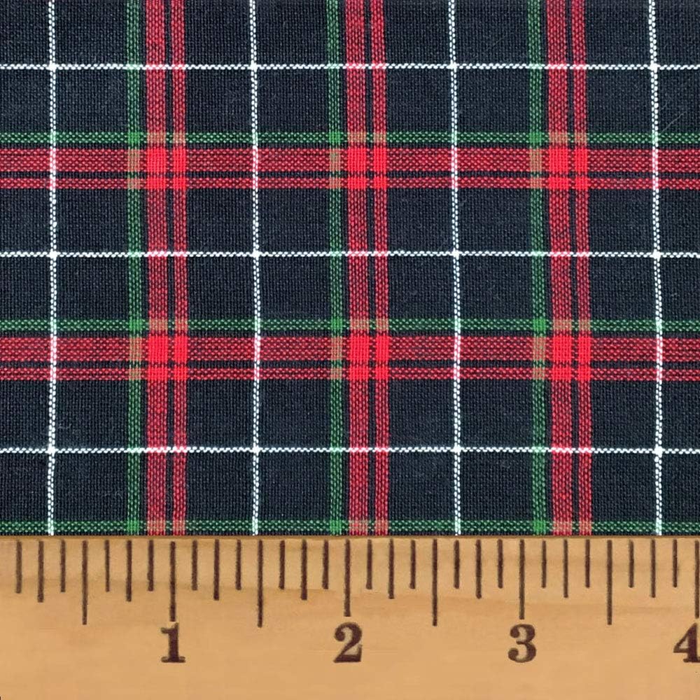 Holiday Hearth 6 Tartan Plaid Christmas Cotton Homespun Fabric by JCS - Sold by The Yard