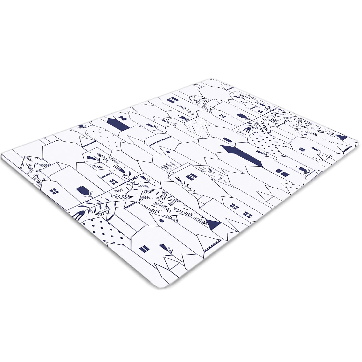 Tapis de chaise antidérapant rectagnulaire en PVC protège-sol résistant 120x90