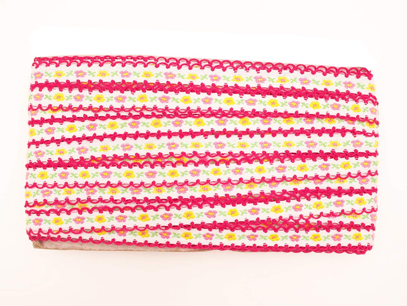 RayLineDo 22 Yards DIY Handmade Lace Rural Style Applique Sewing Craft Wedding Bridal Dress Embellishment DIY Party Decor Clothes Accessory (Rose)