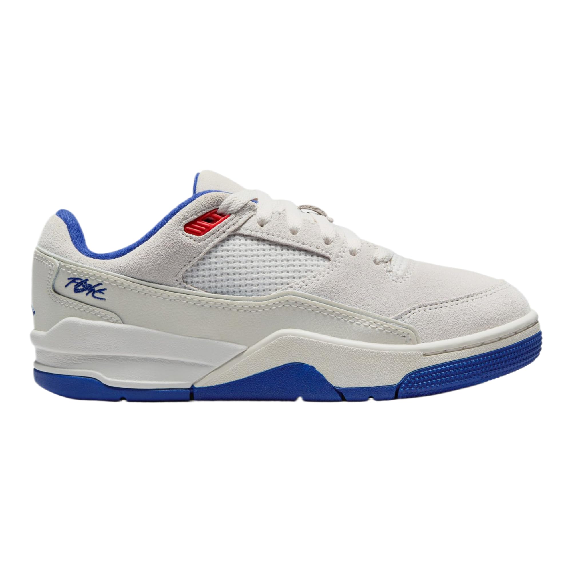 Flight Court Grade School Basketball Shoes (Phantom/Deep Royal Blue/Chile Red) Size 4