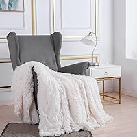 Vista 4 de YUSOKI manta de piel sintética extrasuave con pelos largos, transpirable, de 50 x 60pulgadas, mullida, acogedora y cómoda, de microfibra de lujo
