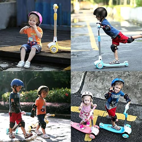 Miniatura 9 de Casco de bicicleta para niños, monopatín, forro extraíble, ventilación ajustable de deportes extremos, casco protector de seguridad para niños y