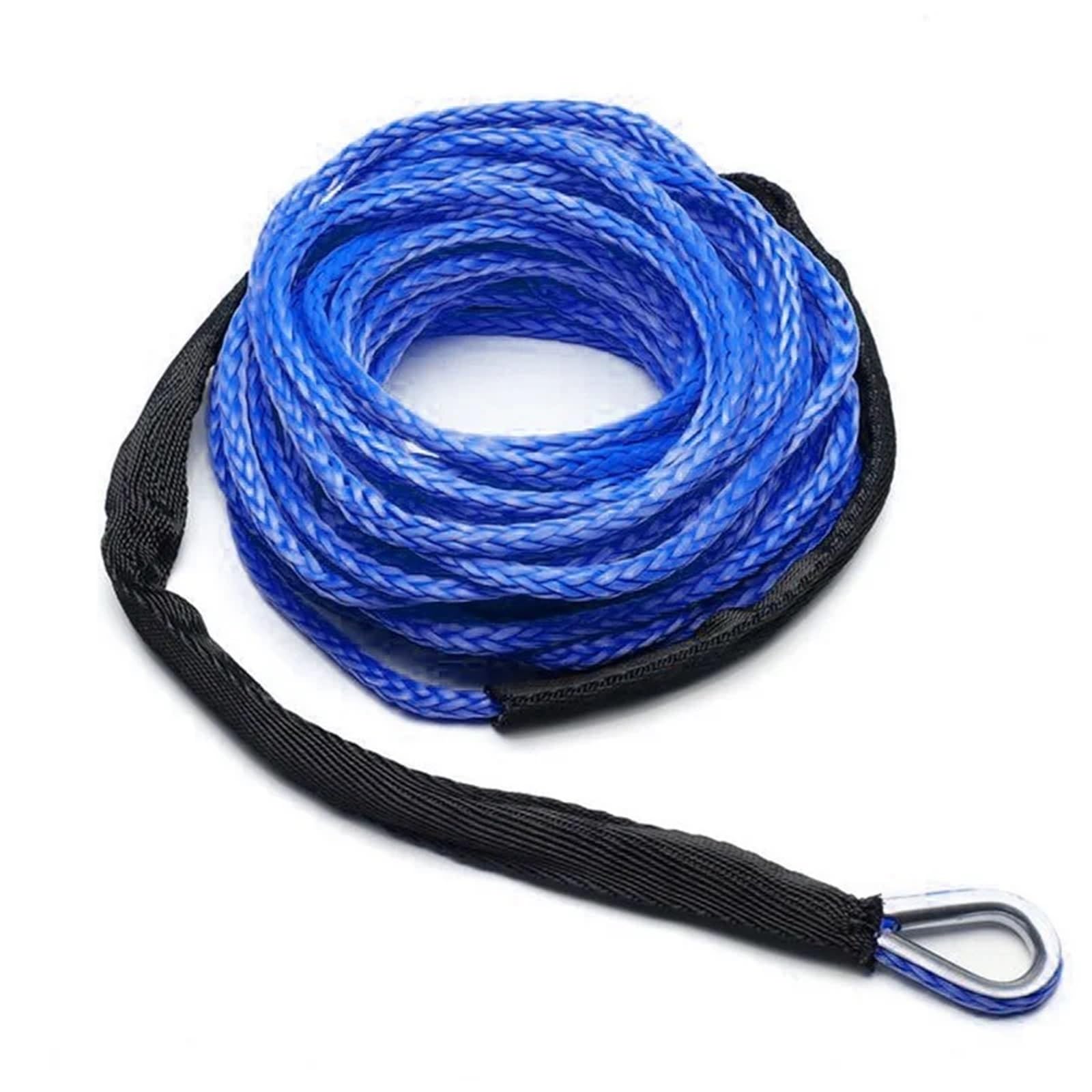Cinghia di traino per impieghi gravosi Cinghia di traino for impieghi gravosi, verricello di traino, cavo di corda, linea di corda in fibra sintetica(Grey,6mmx15m)