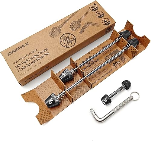 Miniatura 7 de ONIPAX Bicicleta antirrobo de bloqueo Pincho 7 lóbulos Bicicleta Rueda Hub Seguro