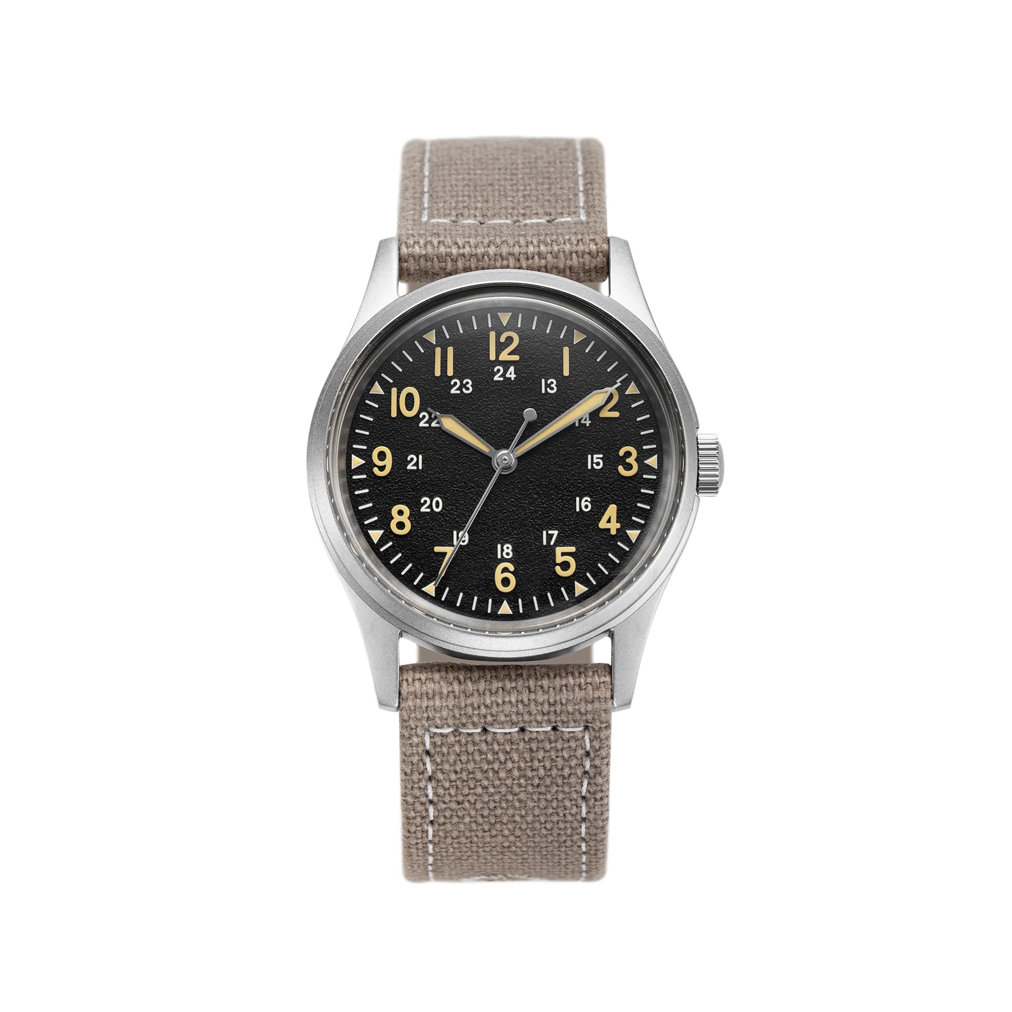 PRAESIDUS Jungle Field Watch for Men – 34/38mm Military Field Watch, Assembled in USA with Japanese Meca-Quartz Movement