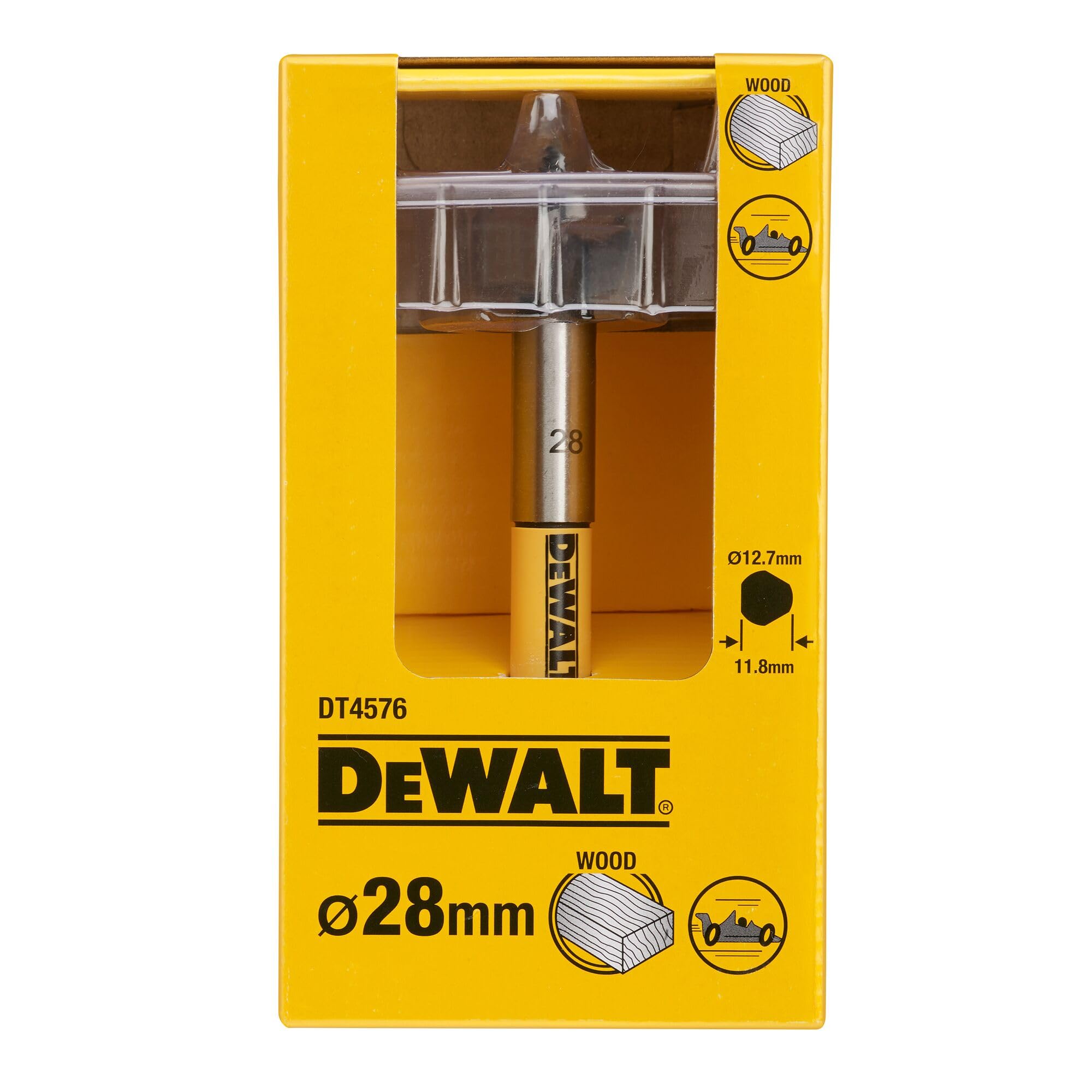 DeWalt DT4576-QZ - Broca Forstner para fresar madera, diámetro de 28 mm