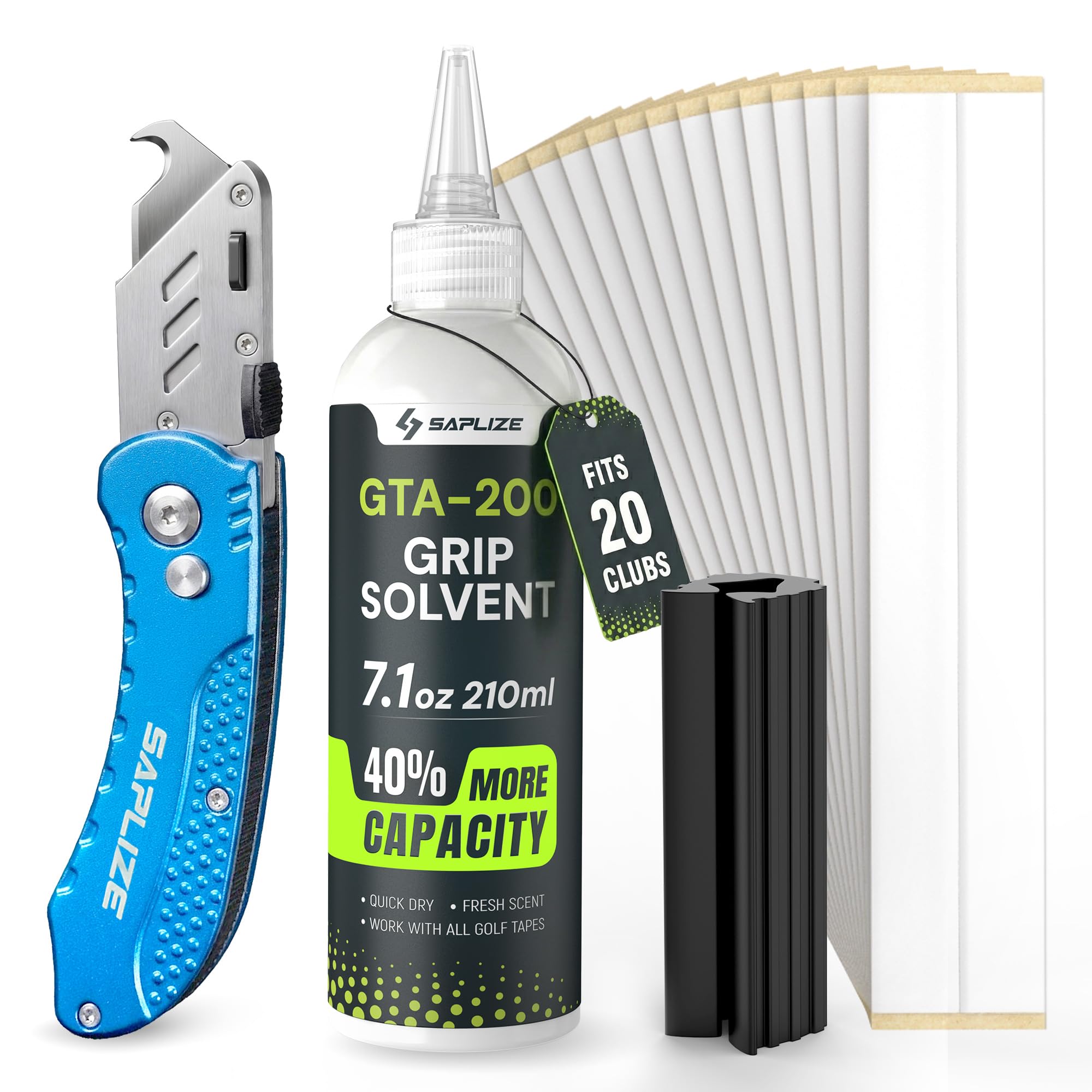 SAPLIZE Pro Golf Grip Repair Kit – Includes 7.1oz Golf Grip Solvent