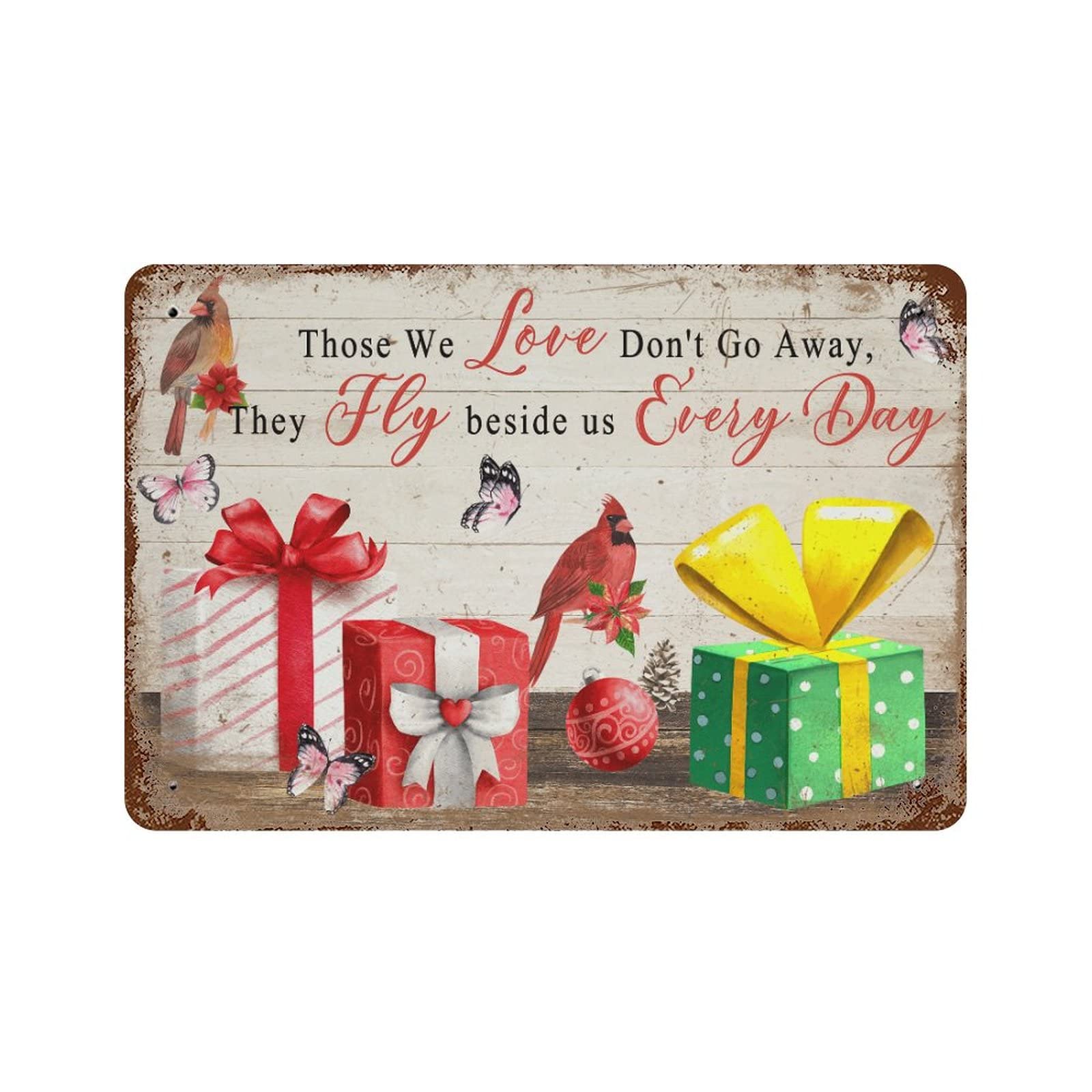 Panneau de Noël aluminium 30,5 x 45,7 cm plaque métal extérieure