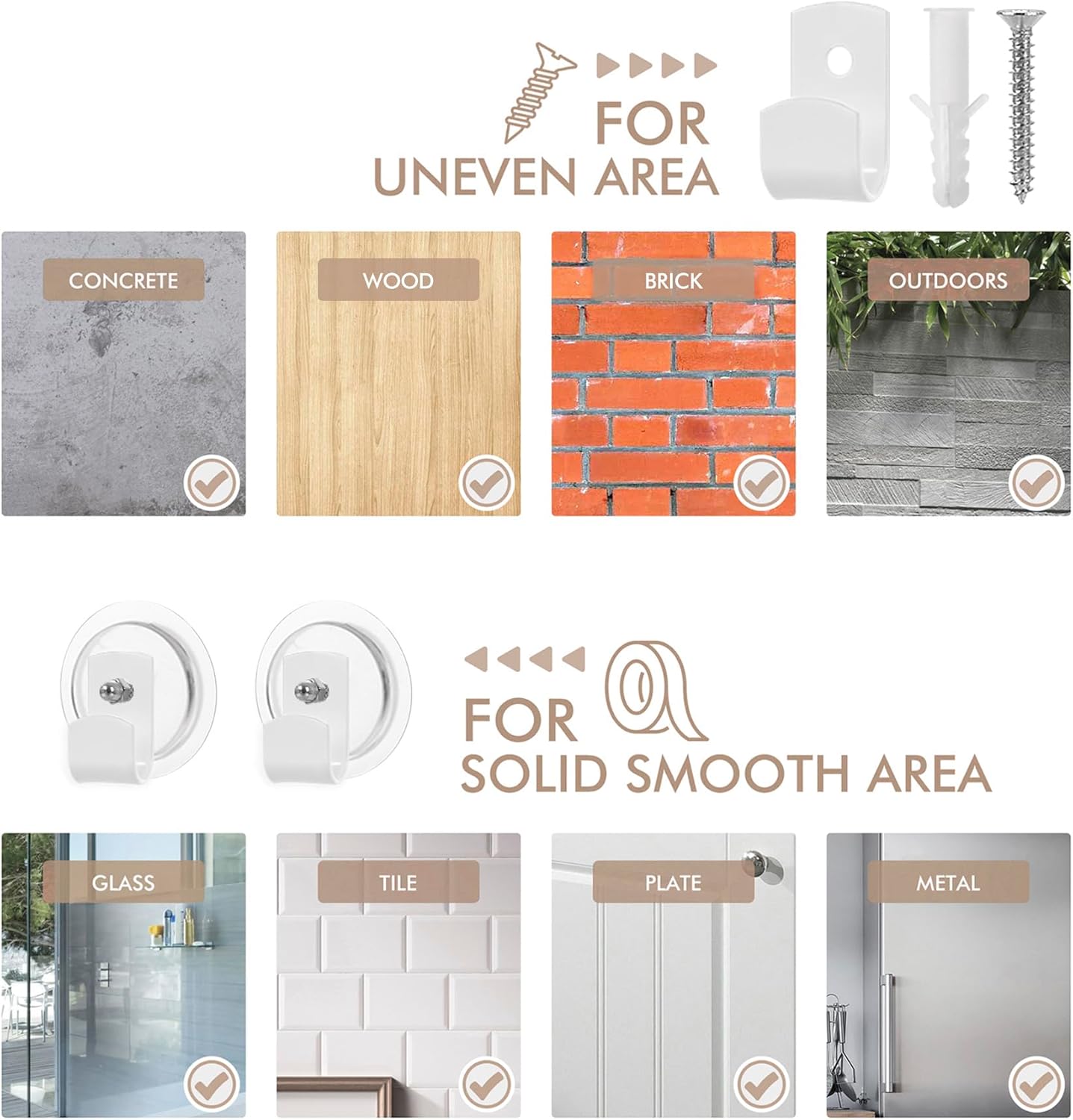 Fabric Wall Hanging Baskets - 3Pack Woven Pouchs Boho Style Wall Mounted Bag with Adhesive Hooks, Storage Organizers and Decoration Pocket Caddy Bins on Door Rack (Bright Pink & White, Large) - Image 5