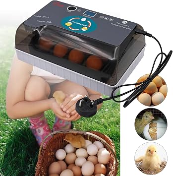12 Egg Incubator Fully Automatic Brooding Machine for Silkies with 100pcs Chicks Glasses Eggs Candler Auto Turning Incubator Bird Hatching Machine for Hatching Beginner