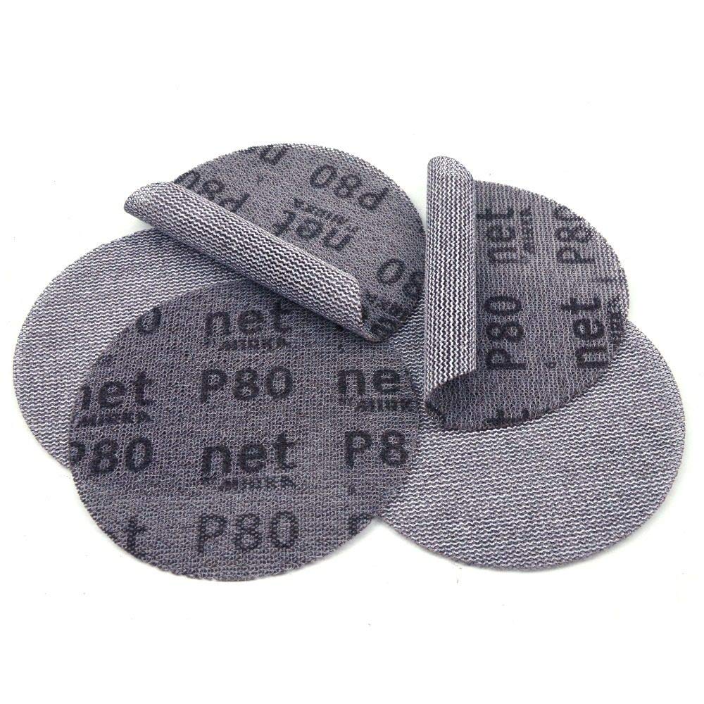 Dischi abrasivi a rete Hook & Loop, lucidatura Sandpape 10 pezzi da 12,7 cm 125 mm mesh anti-polvere anti-blocco Hook & Loop dischi abrasivi rotondi carta vetrata abrasiva 80 # 180 # 240