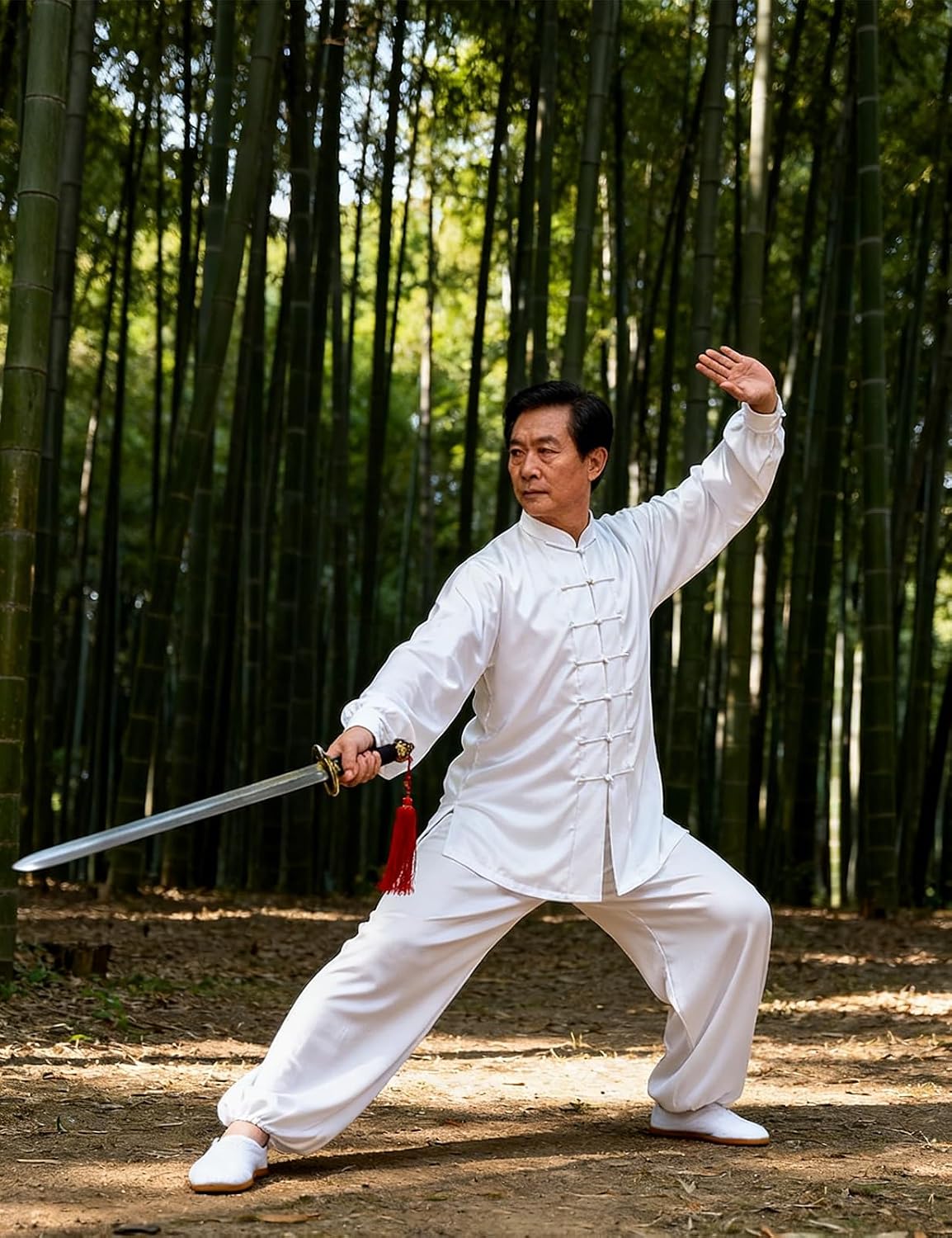 Funny World Tai Chi Clothing Kung Fu Uniform Tang Suit Men Hanfu Chinese Traditional Clothes Long Sleeve Suit