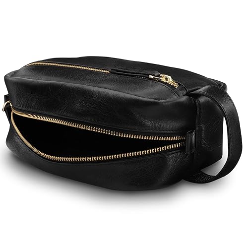 Miniatura 2 de Londo Neceser de viaje de cuero genuino, maquillaje, bolsa organizadora de afeitado - Kits Dopp - Unisex