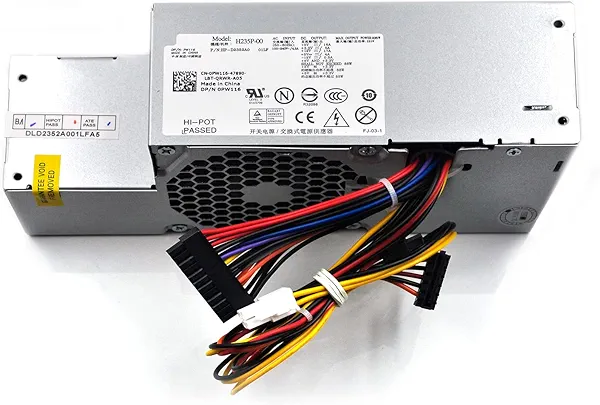 235W Power Supply for DELL Optiplex 580, 760, 780, 960 and 980 Small Form Factor (SFF) Systems R224M, PW116, FR610, RM112, WU136, 67T67, Model Numbers: H235P-00, H235E-00, L235P-01, F235E-00