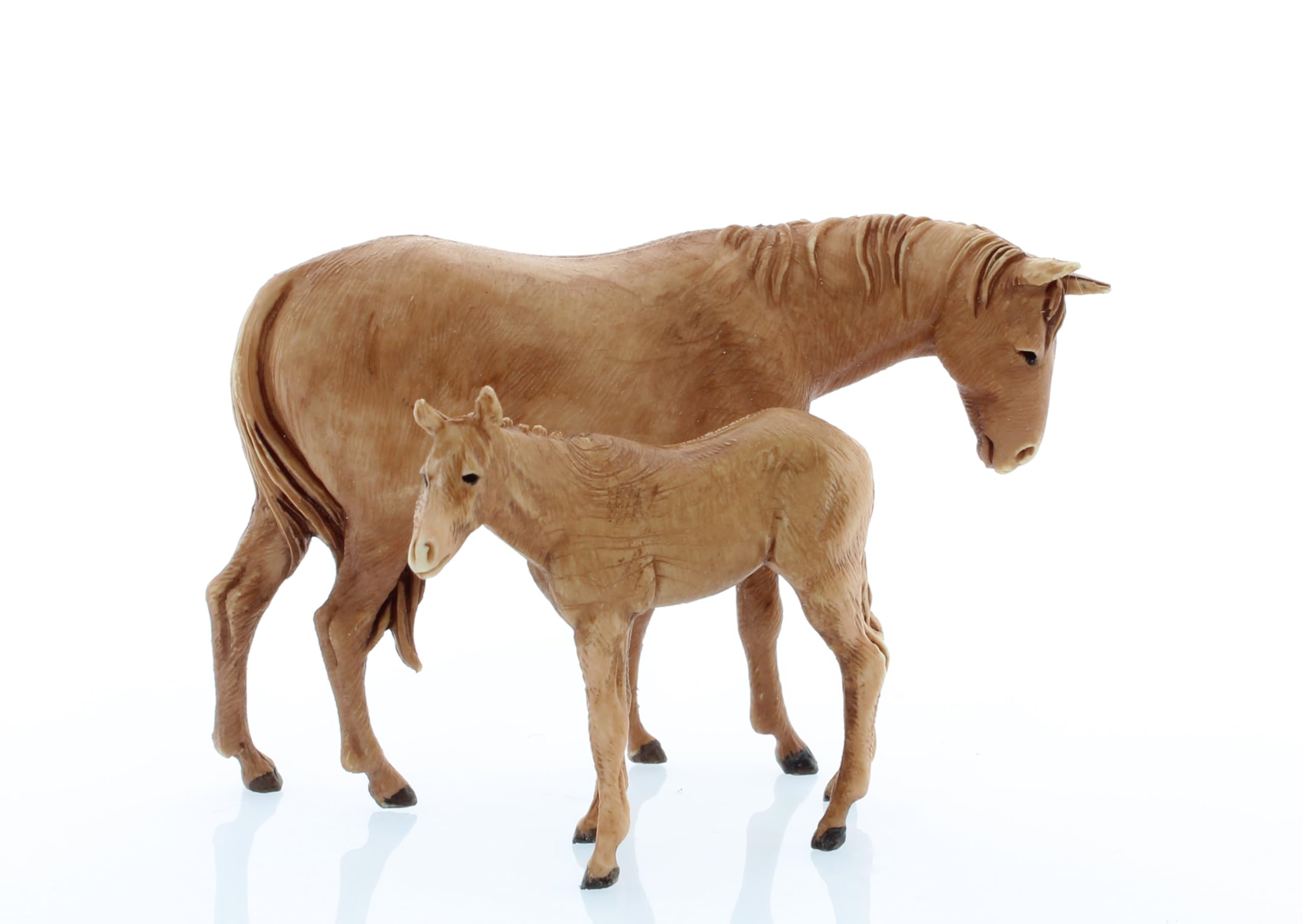 Moranduzzo Caballo y Potro para Belén de 8 Cm Escala 1:22 - Figuras de Belén Indestructibles - Pintura Acabada a Mano, Producto Oficial, Escultor M. Landi