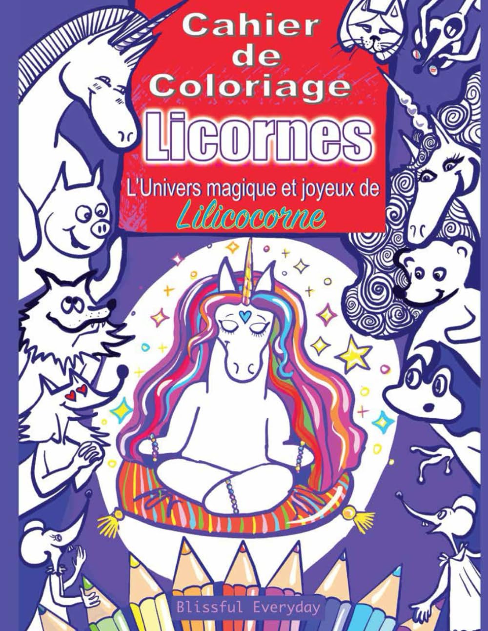Cahier de Coloriage Licornes pour Enfants: 40 illustrations de licornes mignonnes pour se détendre et s’amuser – Cadeau parfait pour Noël
