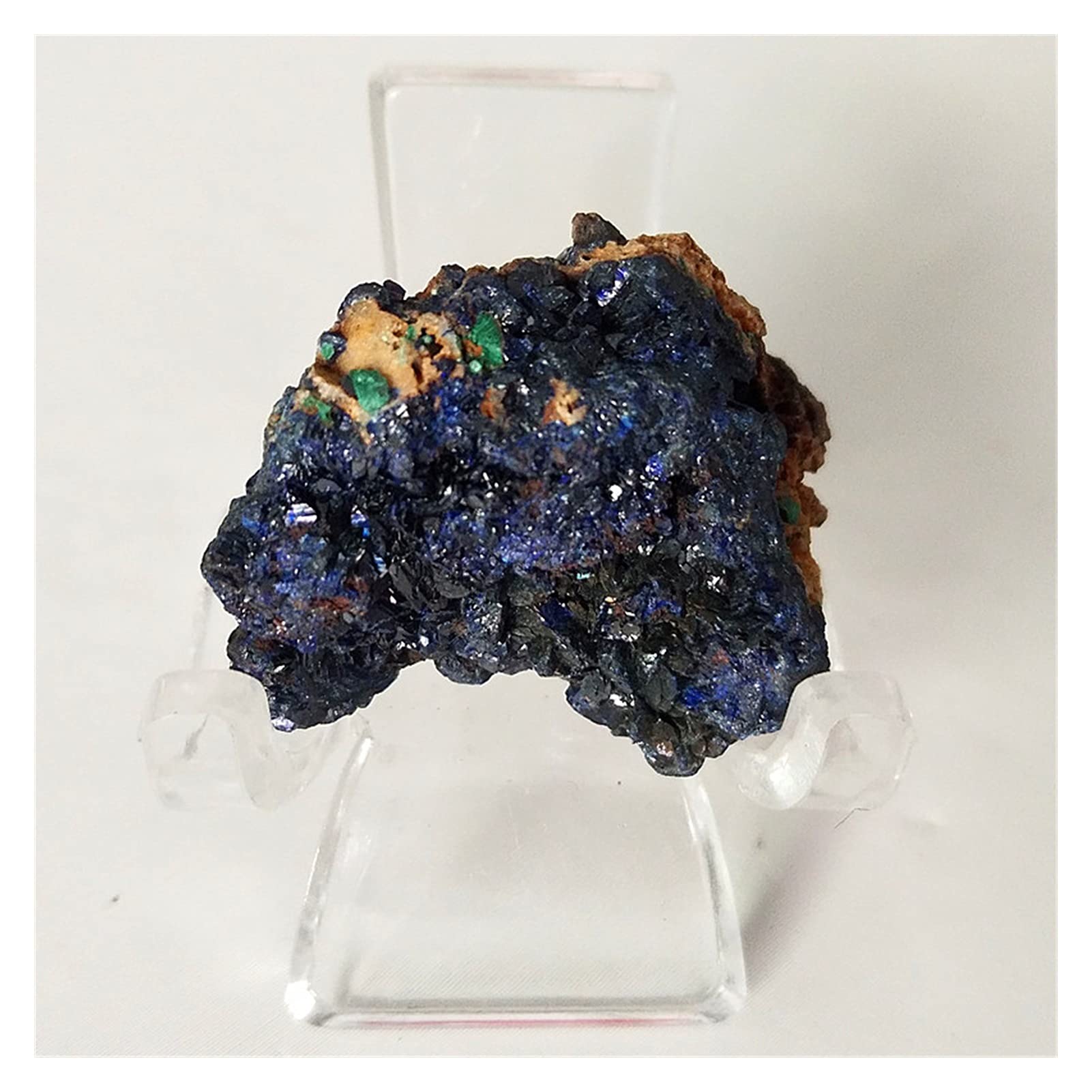 Cristaux d'azurite et malachite brute naturelle de collection