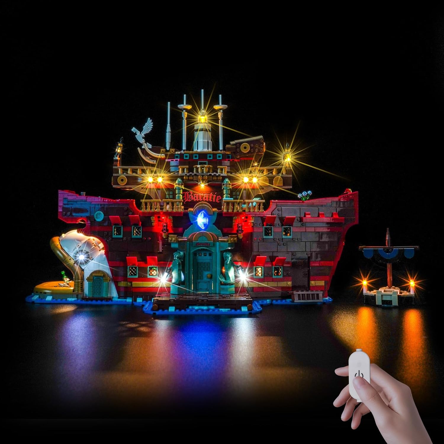 Upgraded Led Light Kit Compatible with Lego Star Wars The Baratie Floating Restaurant Building Set, RC Version Compatible with Lego 75640 (Model Not Included)