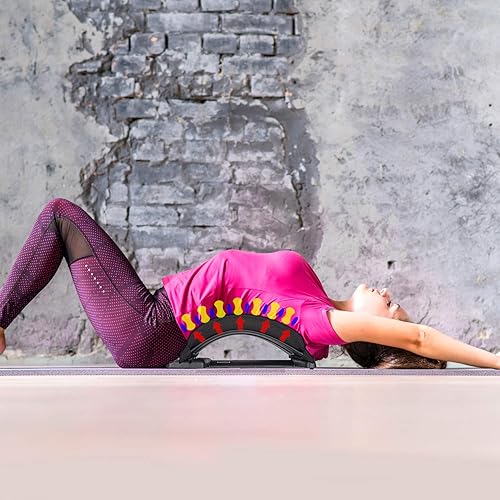Miniatura 5 de Dispositivo de estiramiento de espalda de varios niveles dispositivo de estiramiento lumbar de espalda almohada lumbar de espuma viscoelástica