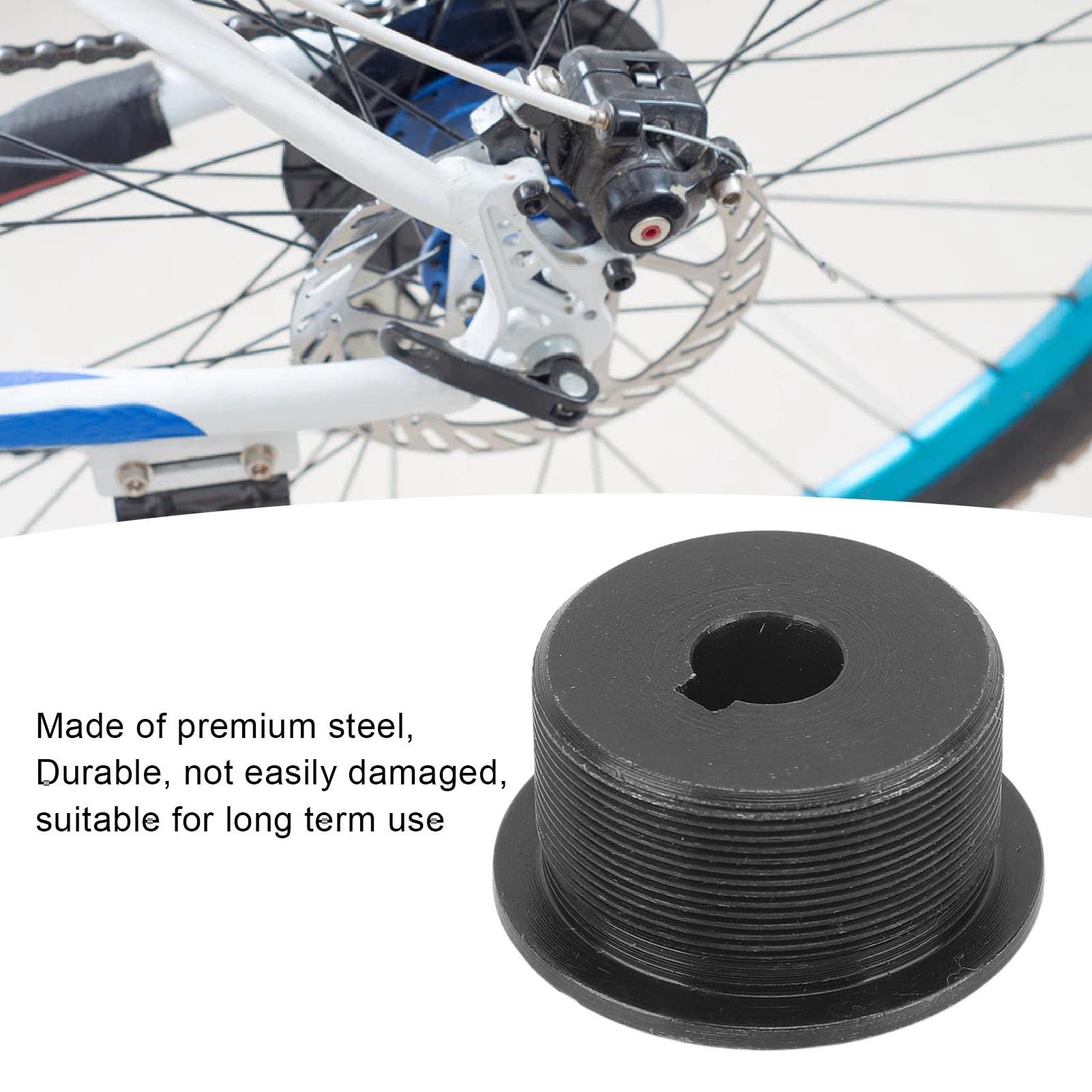 EIMSOAH Bike Freewheel Adapter, Steel Fine Female Thread Tight Fit Flywheel Adapter Replacement to Enhanced Cycling Performance