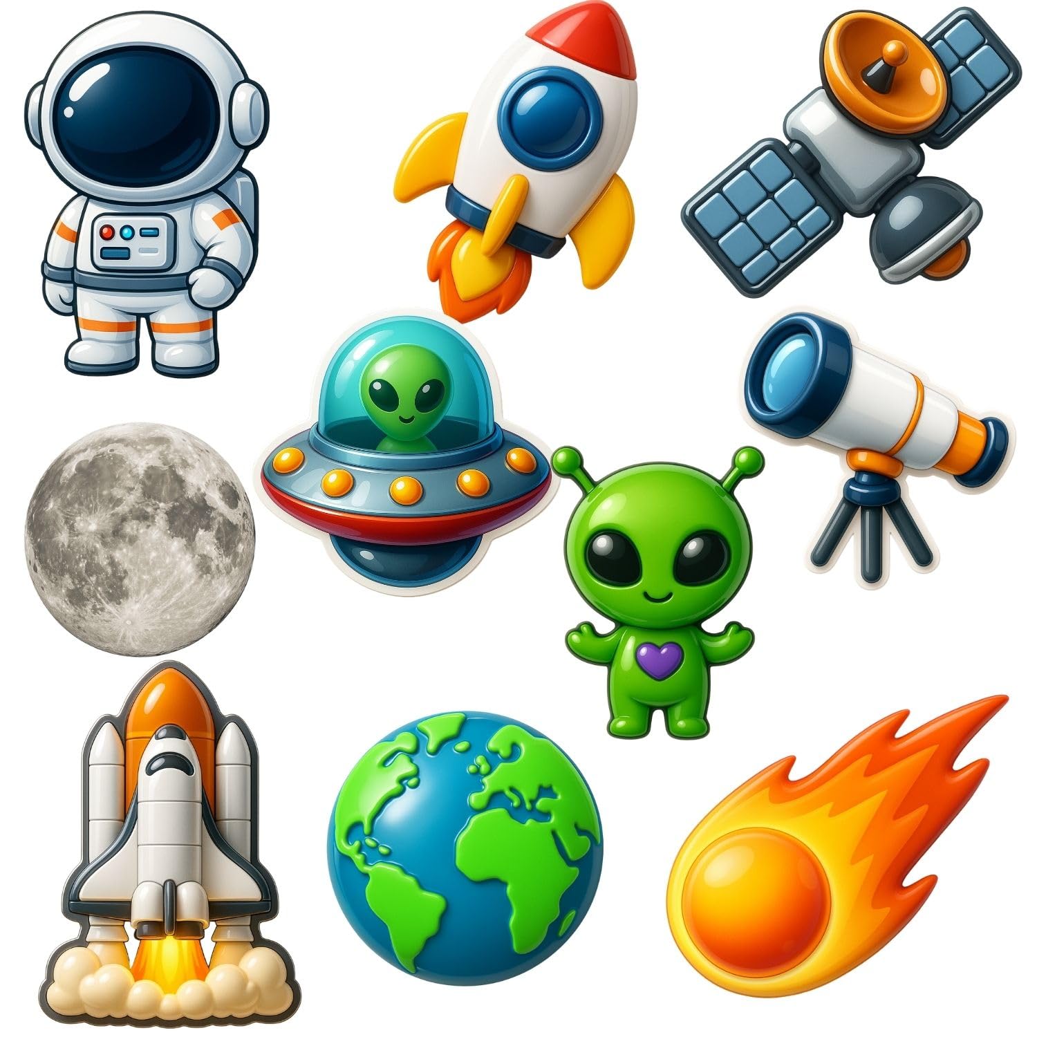 Profession (Astronaut Themed Fridge Magnet Set of 10 | Space & Galaxy Magnets for Kids Learning | Fun Refrigerator Magnets for Kitchen, Classroom, Office & Gifting)-image-42