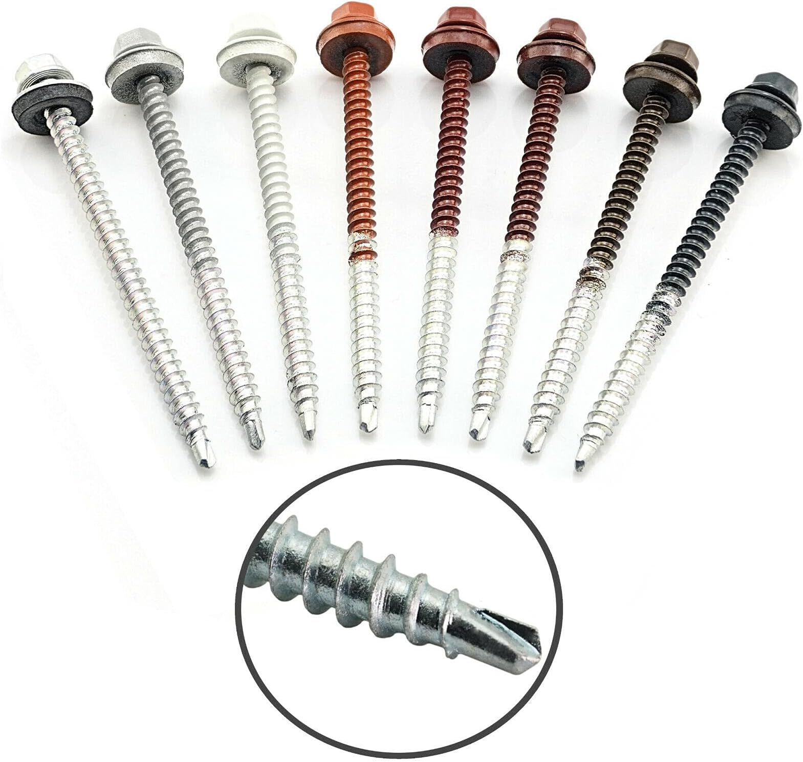 Bohrschraube mit 14mm scheibe 4,8x20 RAL 7016 Anthrazitgrau - 100 Bohrschraube mit 14mm scheibe 4,8x20 RAL 7016 Anthrazitgrau - 100