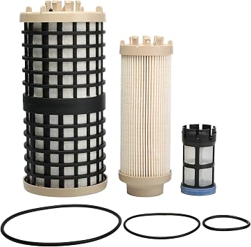 PF9924 Kit Fuel Filter Compatible with Detroit Diesel DD13 12.8L DD15 14.8L DD16 15.6L Engines Replaces PF9806, A0000904251, 33849, FK48555, P550954, L5091F, FK48556 Pack of 1 set