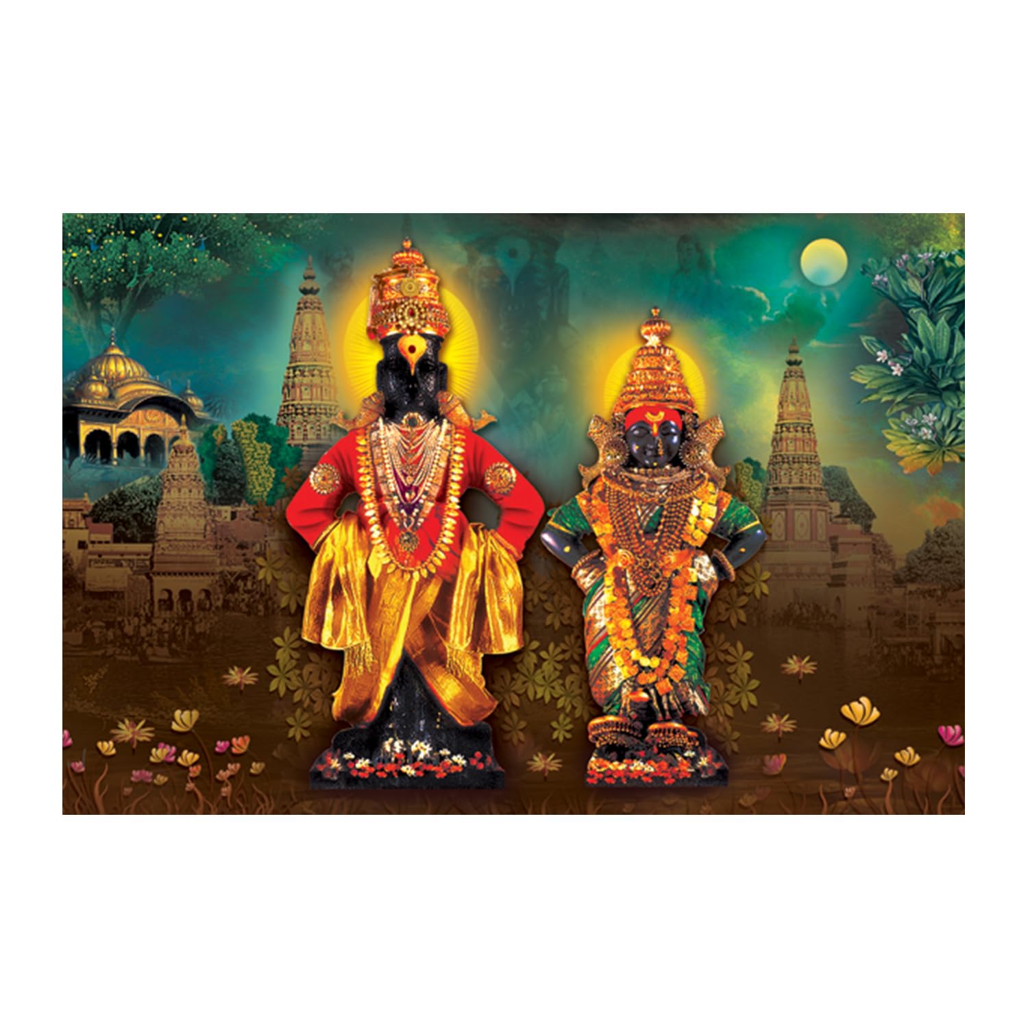Seven Horses Vastu Wall Art - Sparkle Vinyl Poster -18 Seven Horses Vastu Wall Art - Sparkle Vinyl Poster -18