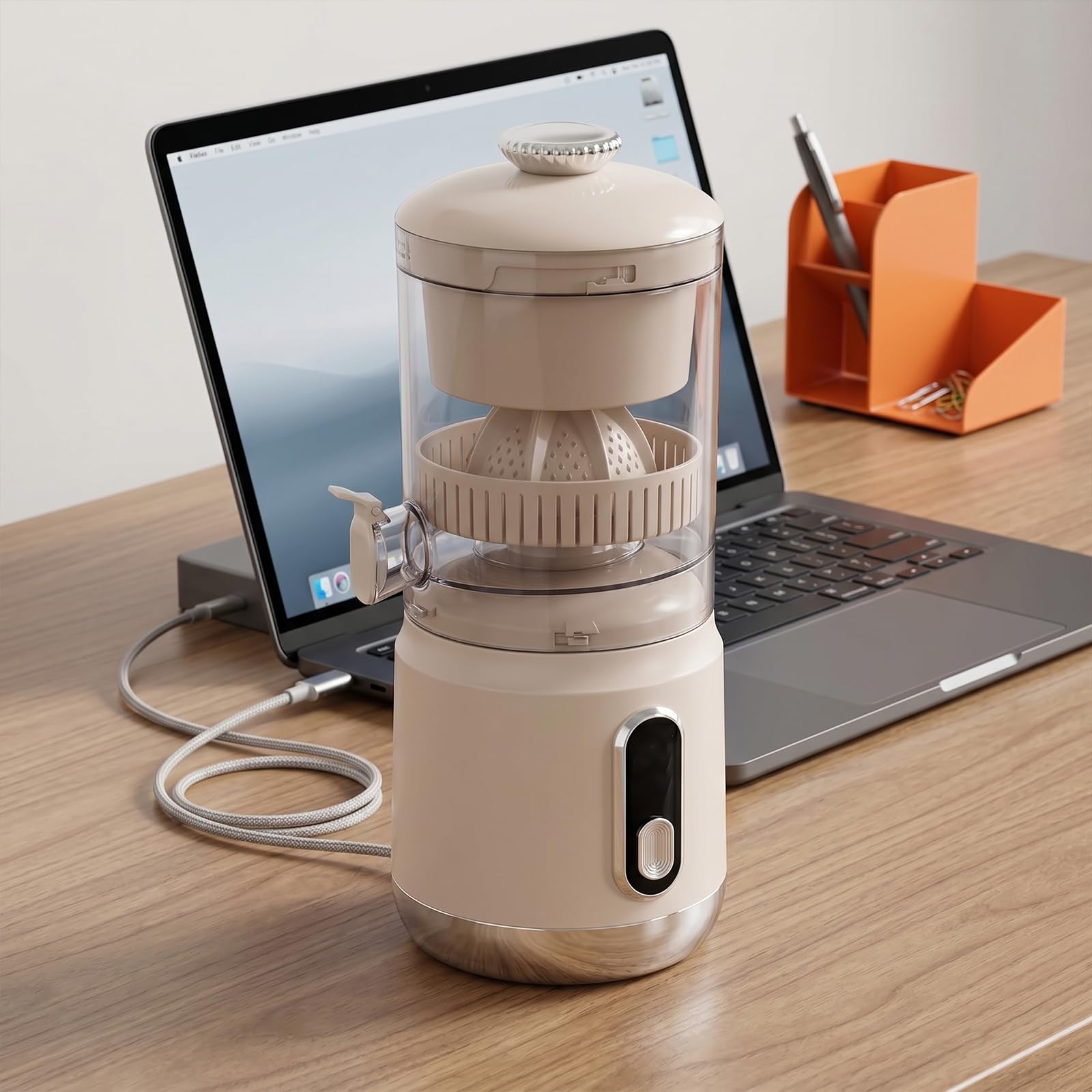 Presse-agrumes électrique, rechargeable par USB, compact