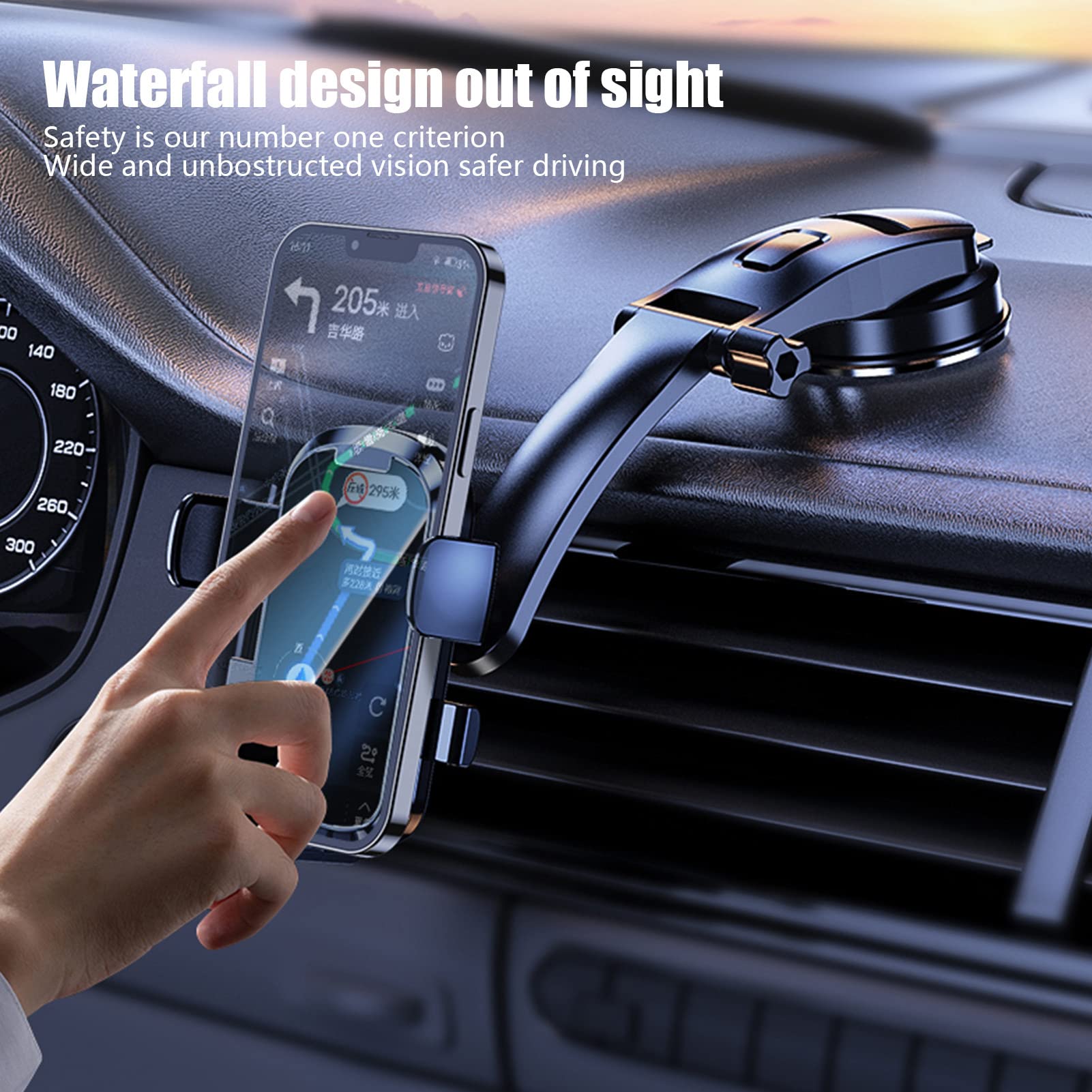 Teksome Supporto per Telefono da Auto a , con Braccio Lungo