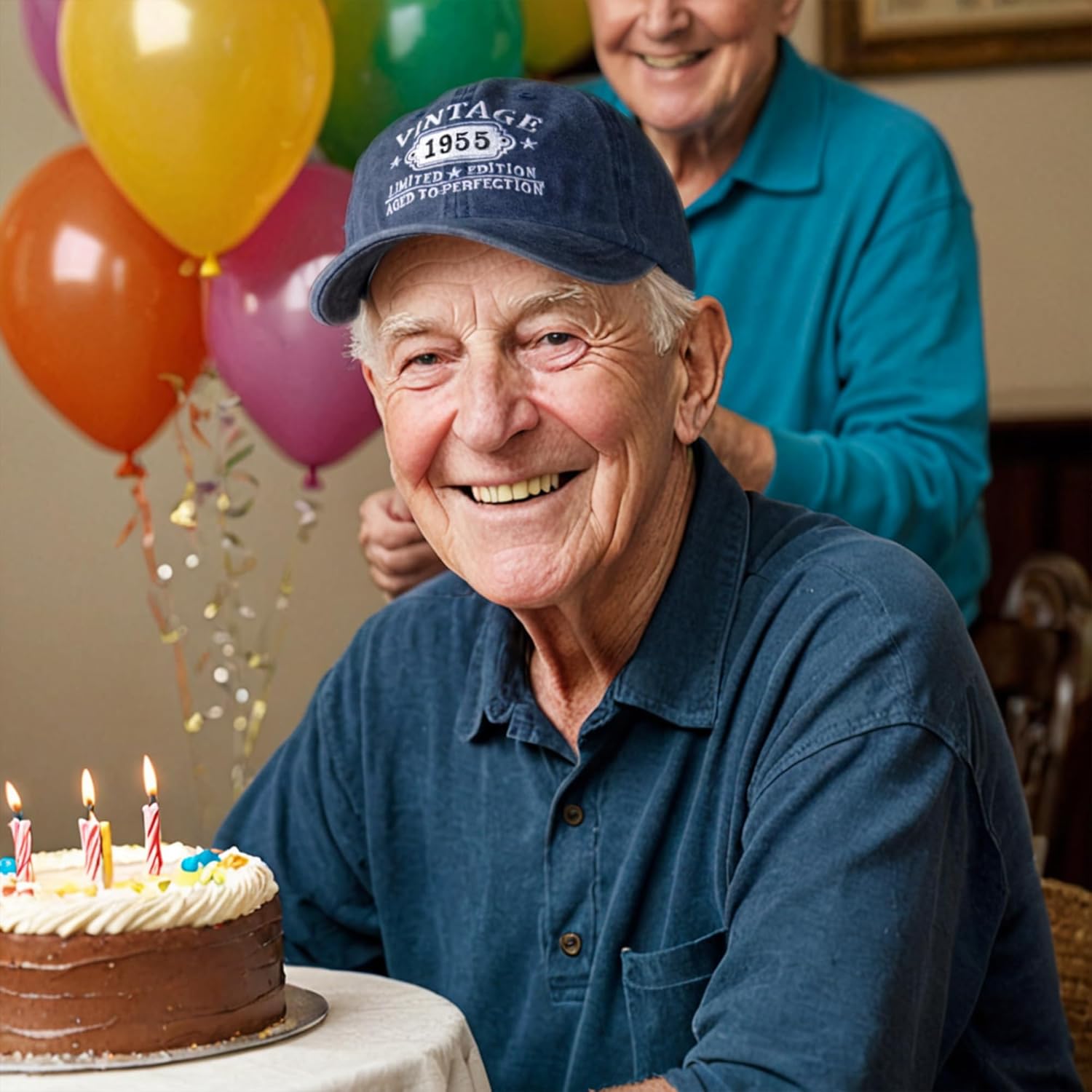 70th Birthday Gifts for Women Man Vintage 1955 Baseball Cap Meaningful Gifts Ideas - Image 6