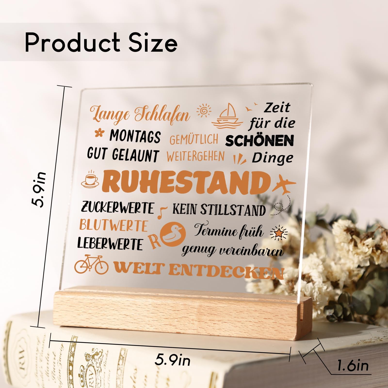 Ruhestand Geschenk Holzschild – Mit Faultier-Motiv & Spruch | Wanddeko Für Rentner & Rentnerin