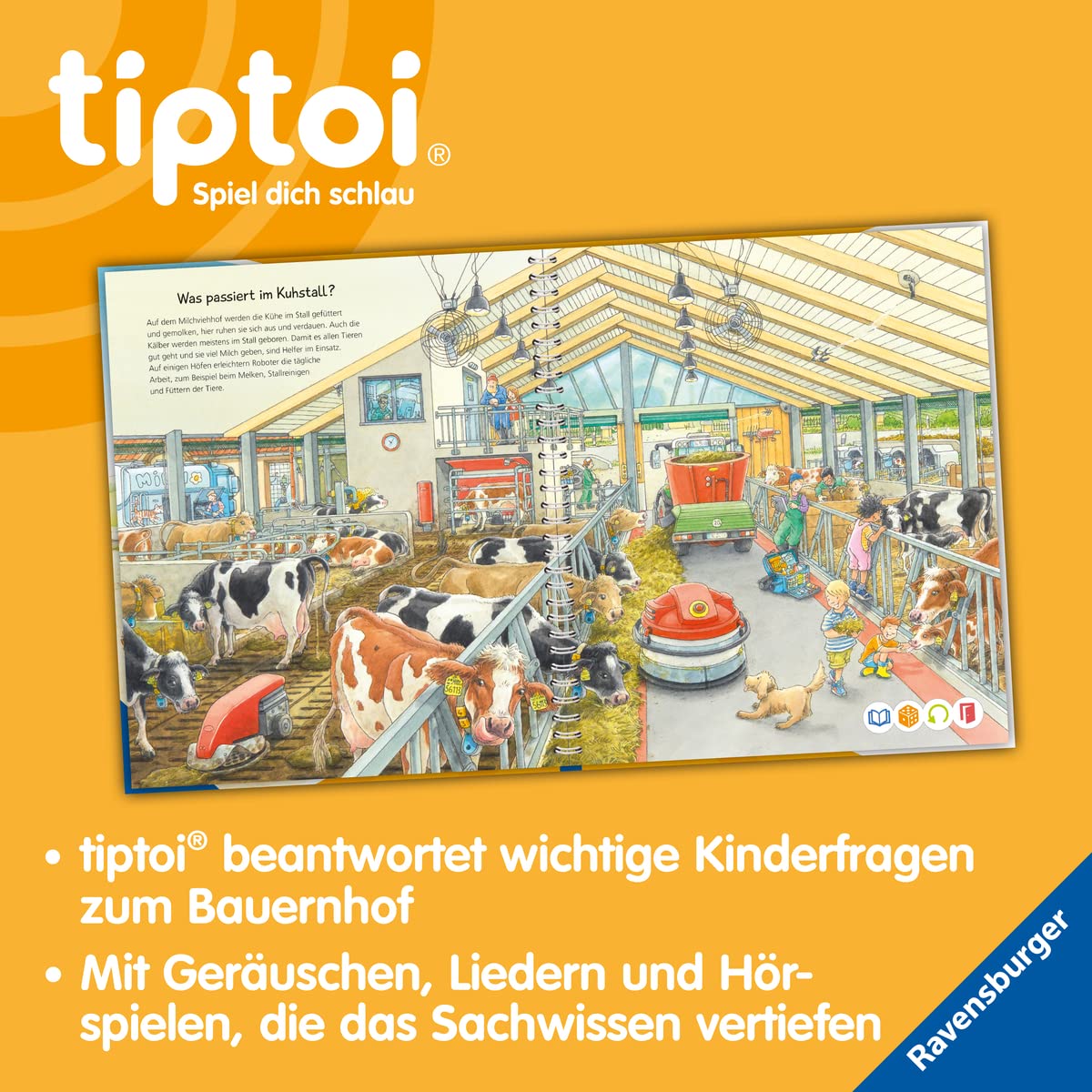 Ravensburger tiptoi Starter-Set 00114: Stift und Bauernhof-Buch - Lernsystem für Kinder - Spiele ab 4 Jahren