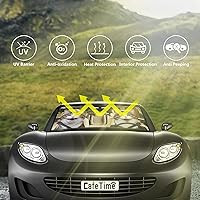 Vista 5 de Parasol para parabrisas de automóvil para perro, diseño de girasoles con diseño de Border Collie, protector solar y reflector de rayos UV, mantiene