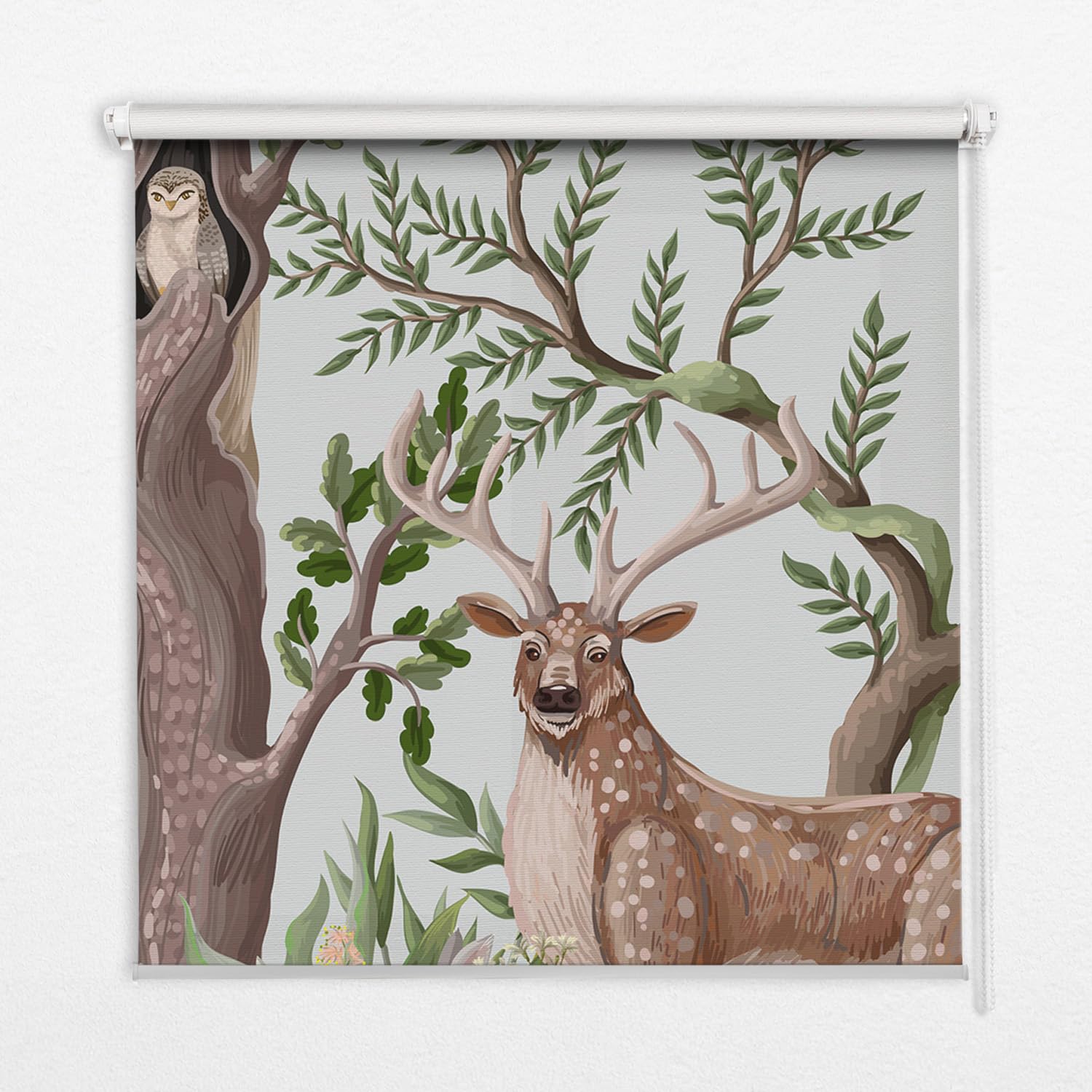 Store enrouleur Tulup sans perçage banne animaux sauvages 130x180