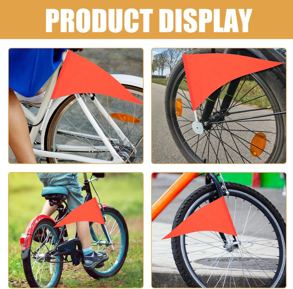 ibasenice 25pcs High Visibility Bike Safety Flag Tear-resistant Caution Flag for Enhanced Compact Lightweight Design for Daily Cycling Use