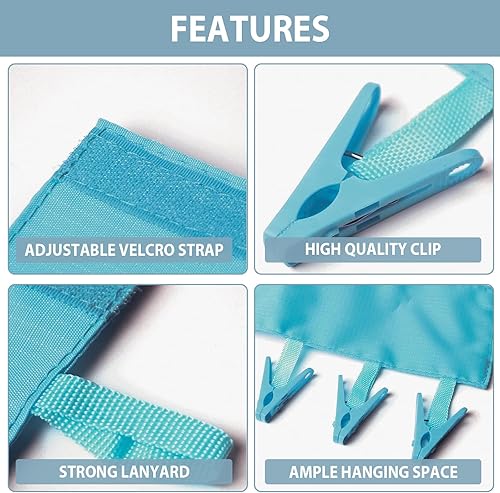 Miniatura 4 de TamBee Clips portátiles para colgar ropa de viaje, colgador de ropa de viaje, percha de secado de toallas, colgador de ropa plegable portátil para