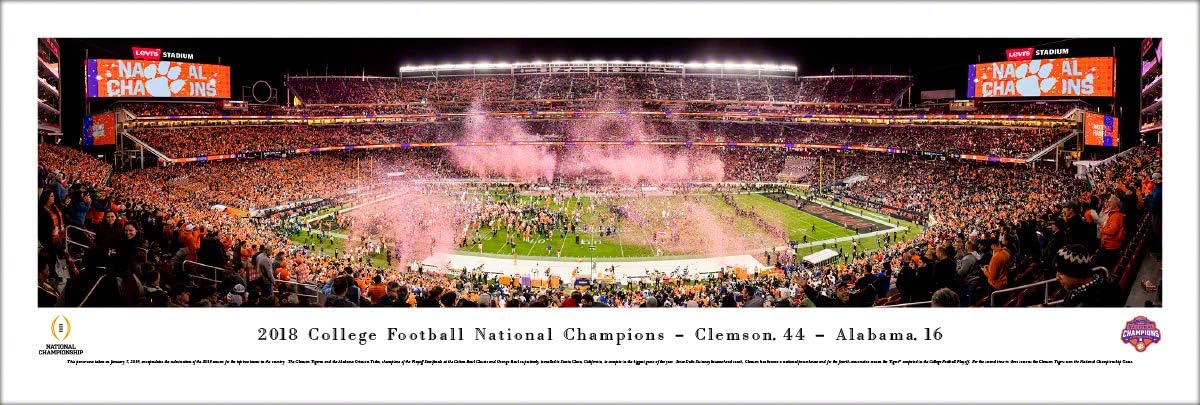 Clemson Tigers - 2018 College Football National Champions - College Posters, Framed Pictures and Wall Decor by Blakeway Panoramas