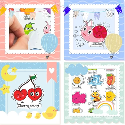 Miniatura 2 de 800 calcomanías de recompensas Punny para niños, divertidas calcomanías motivacionales para profesores, calcomanías divertidas para estudiantes,