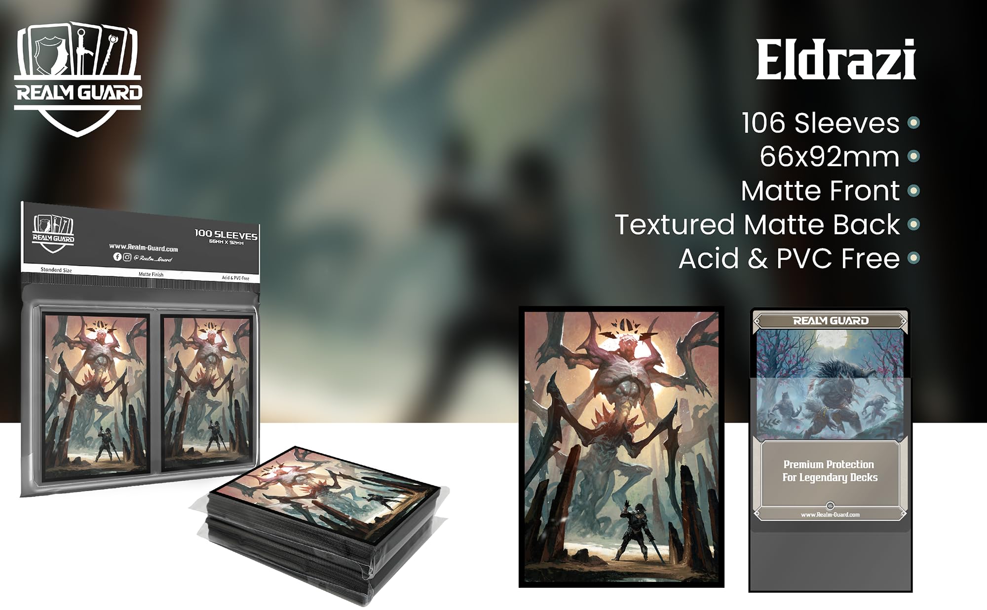 Amazon.com: Realm Guard 100ct Textured TCG/MTG Card Art Sleeves (Eldrazi) :  Toys & Games